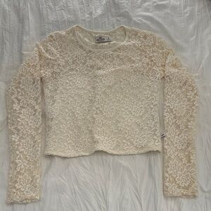 Hollister Ivory Lace Long Sleeve
